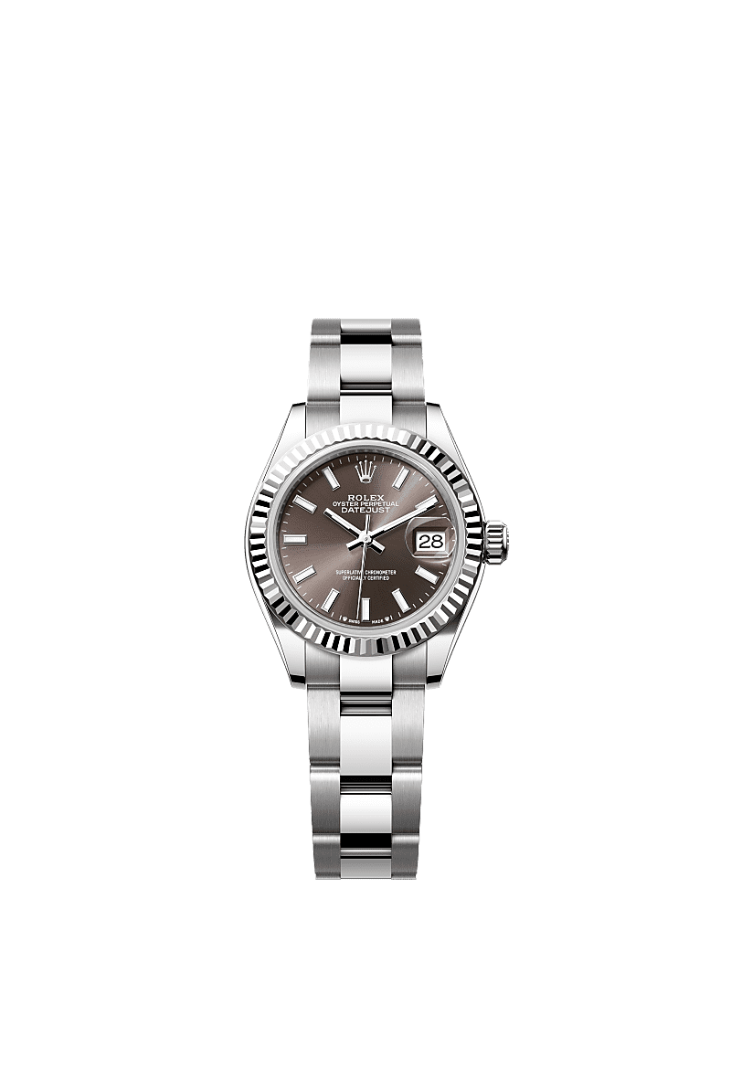 Rolex Stainless Steel Datejust - 28mm - Dark grey - Oyster
