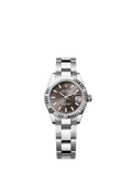 Rolex Stainless Steel Datejust - 28mm - Dark grey - Oyster