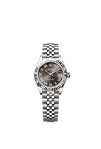 Rolex Stainless Steel Datejust - 28mm - Dark grey - Jubilee