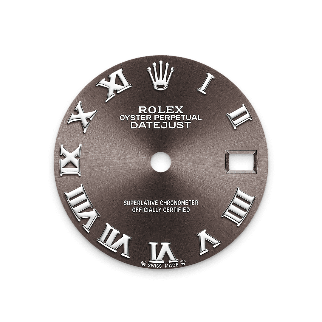 Rolex Stainless Steel Datejust - 28mm - Dark grey - Jubilee