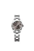 Rolex Stainless Steel Datejust - 28mm - Dark grey - Oyster