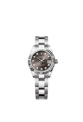 Rolex Stainless Steel Datejust - 28mm - Dark grey Diamond Dial - Oyster