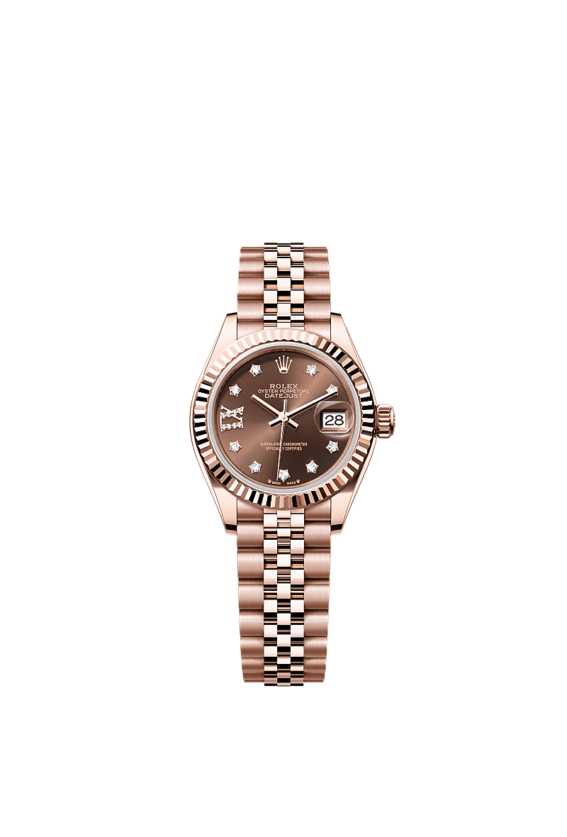 Rolex Rose Gold Datejust - 28mm - Chocolate Diamond Dial - Jubilee