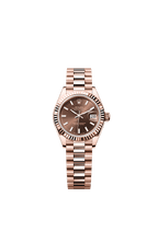 Rolex Rose Gold Datejust - 28mm - Chocolate - President