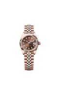 Rolex Rose Gold Datejust - 28mm - Chocolate - Jubilee