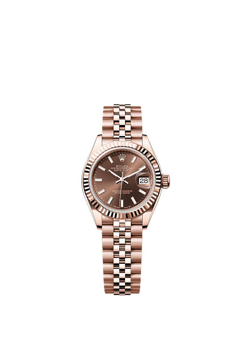 Rolex Rose Gold Datejust - 28mm - Chocolate - Jubilee