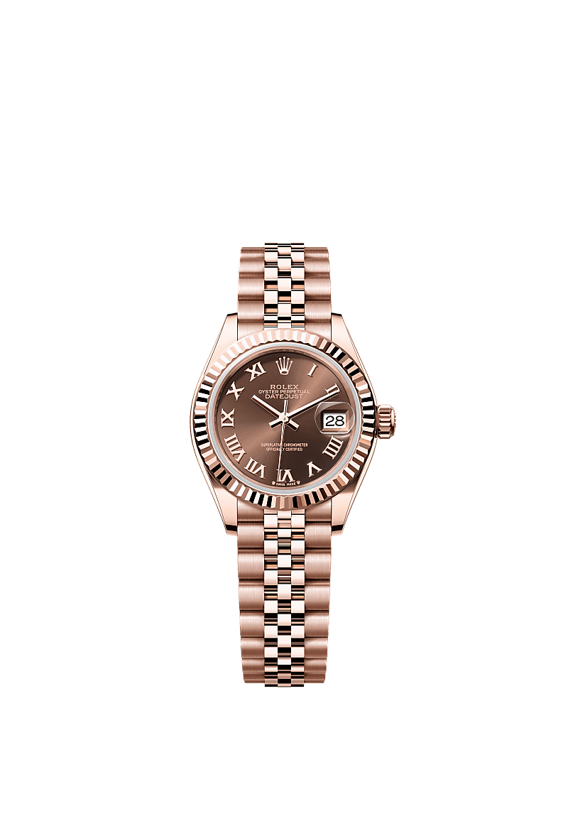 Rolex Rose Gold Datejust - 28mm - Chocolate - Jubilee