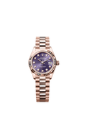 Rolex Rose Gold Datejust - 28mm - Aubergine Diamond Dial - President