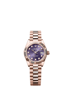 Rolex Rose Gold Datejust - 28mm - Aubergine Diamond Dial - President