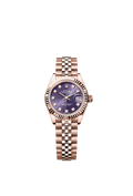 Rolex Rose Gold Datejust - 28mm - Aubergine Diamond Dial - Jubilee