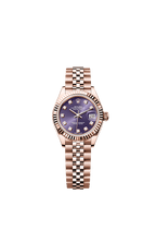 Rolex Rose Gold Datejust - 28mm - Aubergine Diamond Dial - Jubilee