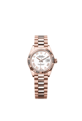 Rolex Rose Gold Datejust - 28mm - White - President