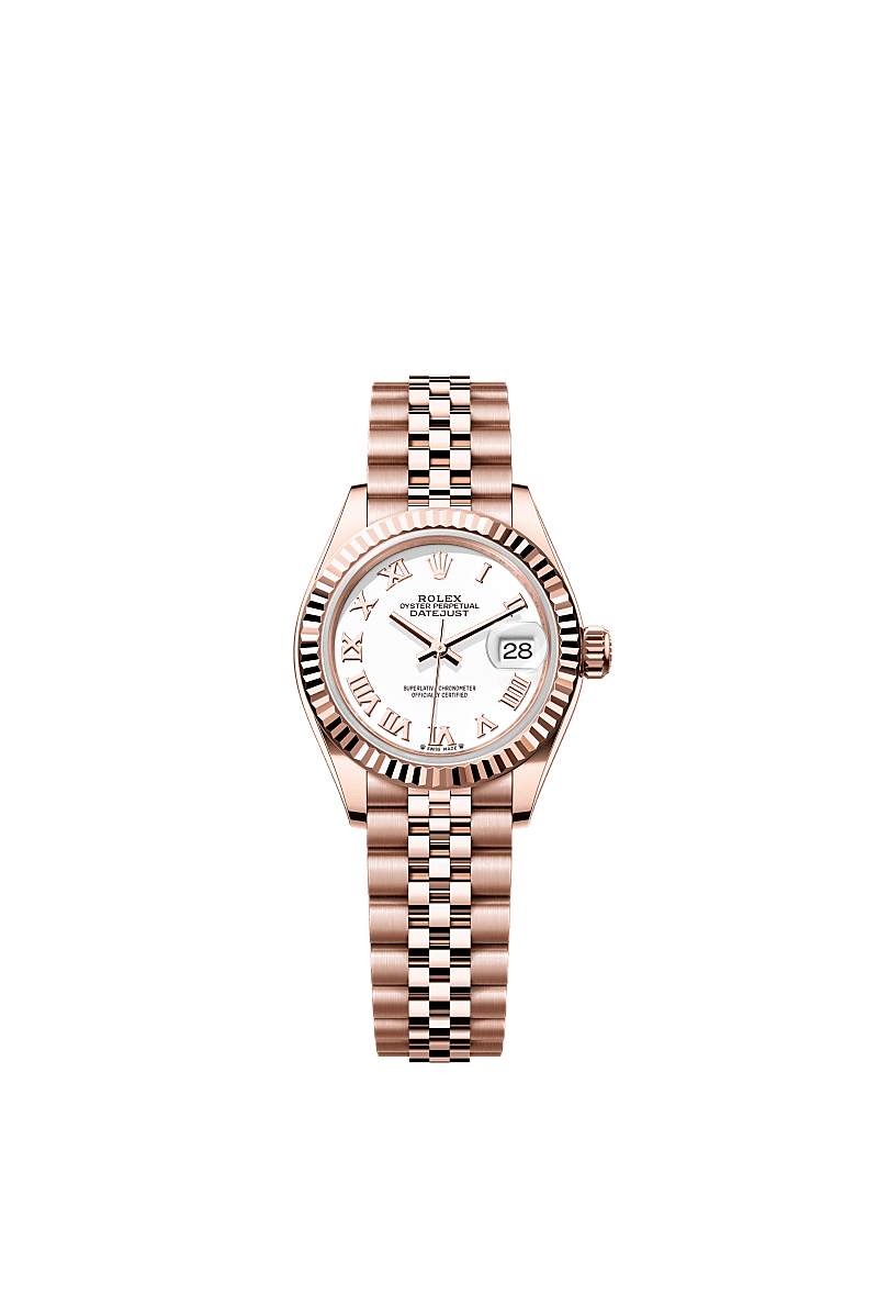 Rolex Rose Gold Datejust - 28mm - White - Jubilee