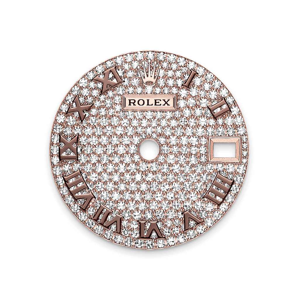 Rolex Rose Gold Datejust - 28mm - Diamond-paved - Jubilee