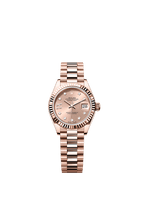Rolex Rose Gold Datejust - 28mm - Rosé-colour Diamond Dial - President