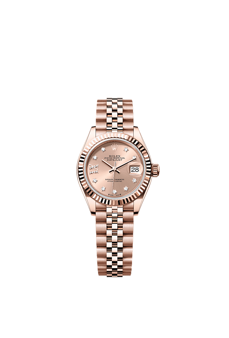 Rolex Rose Gold Datejust - 28mm - Rosé-colour Diamond Dial - Jubilee