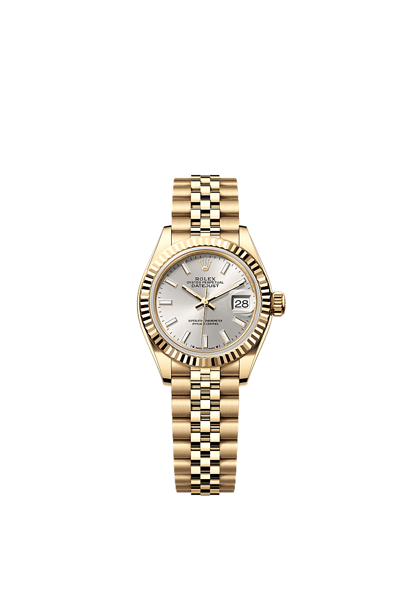Rolex Yellow Gold Datejust - 28mm - Silver - Jubilee