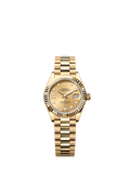 Rolex Yellow Gold Datejust - 28mm - Champagne-colour Diamond Dial - President