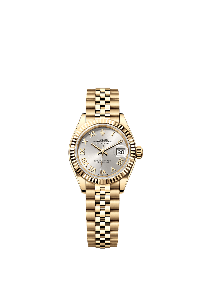 Rolex Yellow Gold Datejust - 28mm - Silver - Jubilee