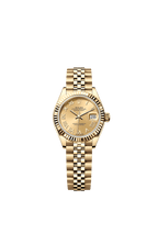 Rolex Yellow Gold Datejust - 28mm - Champagne-colour - Jubilee