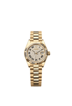 Rolex Yellow Gold Datejust - 28mm - Diamond-paved - President