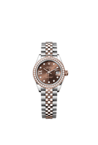 Rolex Two-Tone (RG/SS) Datejust - 28mm - Chocolate Diamond Dial - Jubilee