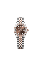 Rolex Two-Tone (RG/SS) Datejust - 28mm - Chocolate Diamond Dial - Jubilee