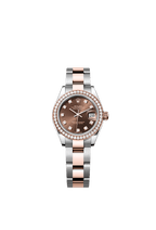 Rolex Two-Tone (RG/SS) Datejust - 28mm - Chocolate Diamond Dial - Oyster