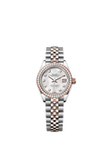 Rolex Two-Tone (RG/SS) Datejust - 28mm - White mother-of-pearl Diamond Dial - Jubilee