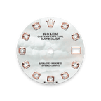 Rolex Two-Tone (RG/SS) Datejust - 28mm - White mother-of-pearl Diamond Dial - Oyster