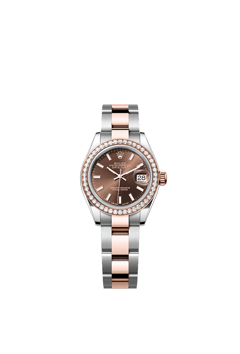 Rolex Two-Tone (RG/SS) Datejust - 28mm - Chocolate - Oyster