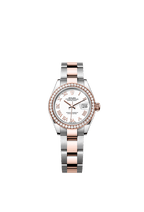 Rolex Two-Tone (RG/SS) Datejust - 28mm - White - Oyster