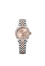 Rolex Two-Tone (RG/SS) Datejust - 28mm - Rosé-colour Diamond Dial - Jubilee