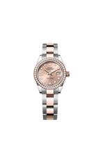Rolex Two-Tone (RG/SS) Datejust - 28mm - Rosé-colour Diamond Dial - Oyster