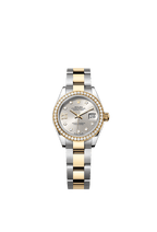 Rolex Two-Tone (YG/SS) Datejust - 28mm - Silver Diamond Dial - Oyster