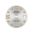 Rolex Two-Tone (YG/SS) Datejust - 28mm - Silver Diamond Dial - Oyster