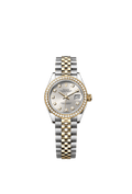 Rolex Two-Tone (YG/SS) Datejust - 28mm - Silver Diamond Dial - Jubilee