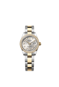 Rolex Two-Tone (YG/SS) Datejust - 28mm - Silver Diamond Dial - Oyster