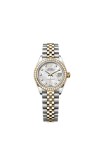 Rolex Two-Tone (YG/SS) Datejust - 28mm - White mother-of-pearl Diamond Dial - Jubilee