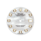 Rolex Two-Tone (YG/SS) Datejust - 28mm - White mother-of-pearl Diamond Dial - Jubilee