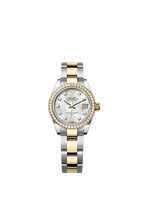 Rolex Two-Tone (YG/SS) Datejust - 28mm - White mother-of-pearl Diamond Dial - Oyster