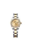 Rolex Two-Tone (YG/SS) Datejust - 28mm - Champagne-colour Diamond Dial - Oyster