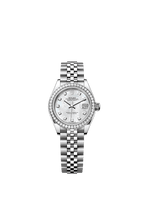 Rolex Stainless Steel Datejust - 28mm - White mother-of-pearl Diamond Dial - Jubilee