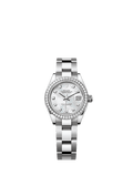 Rolex Stainless Steel Datejust - 28mm - White mother-of-pearl Diamond Dial - Oyster