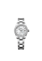Rolex Stainless Steel Datejust - 28mm - White mother-of-pearl Diamond Dial - Oyster