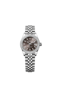 Rolex Stainless Steel Datejust - 28mm - Dark grey - Jubilee