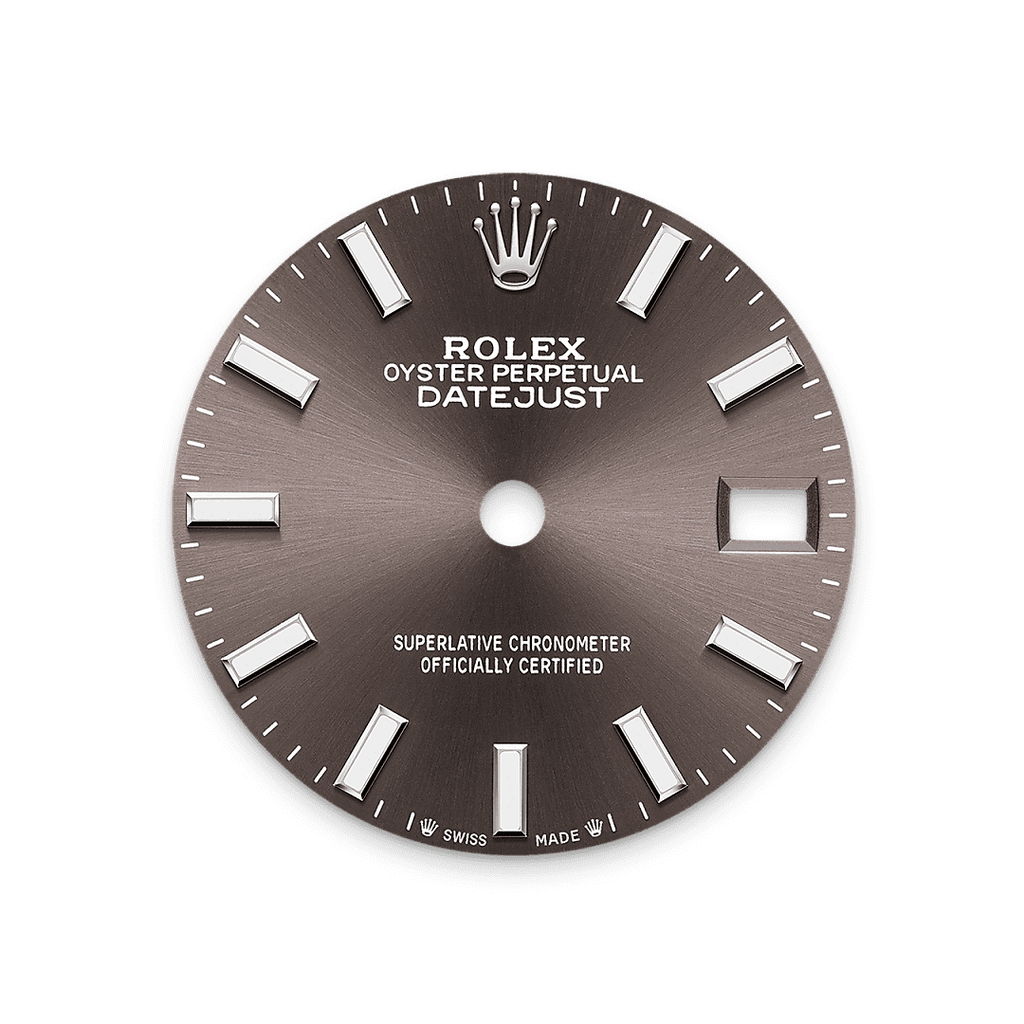 Rolex Stainless Steel Datejust - 28mm - Dark grey - Jubilee