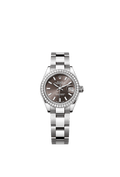 Rolex Stainless Steel Datejust - 28mm - Dark grey - Oyster