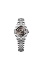 Rolex Stainless Steel Datejust - 28mm - Dark grey - Jubilee