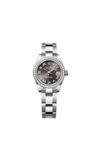 Rolex Stainless Steel Datejust - 28mm - Dark grey - Oyster